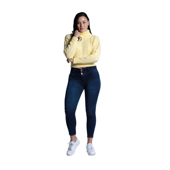 Saco Cuello Alto Trenza Amarillo Veintidós | Alegría y Estilo