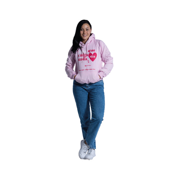 Hoddie rosado "HAZ QUE VALGA" Veintidós | Motivación Diaria