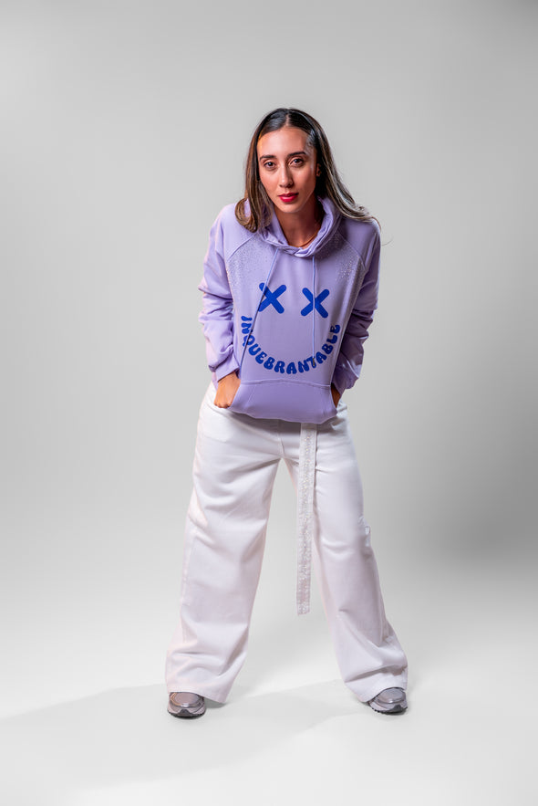 Hoddie lila "INQUEBRANTABLE" Veintidós | Fuerza Interior