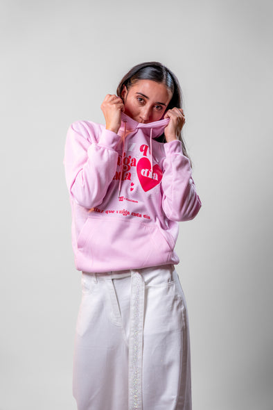 Hoddie rosado "HAZ QUE VALGA" Veintidós | Motivación Diaria